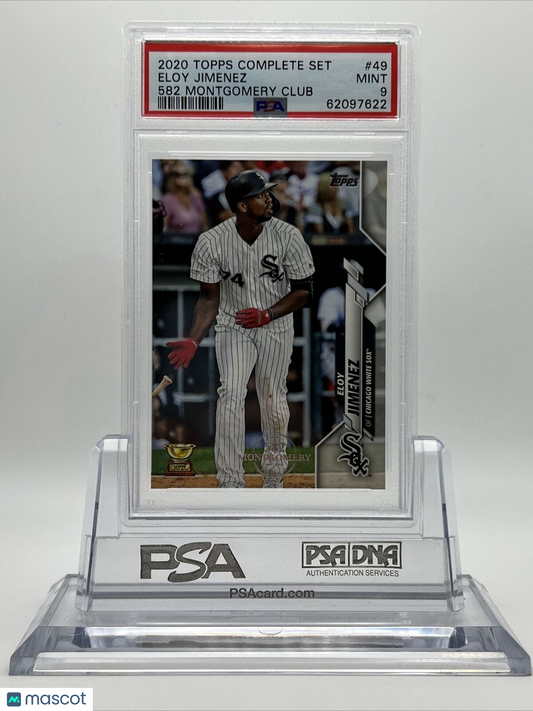 2020 Topps 582 Montgomery Club Set Eloy Jimenez Baseball Card #49 PSA 9