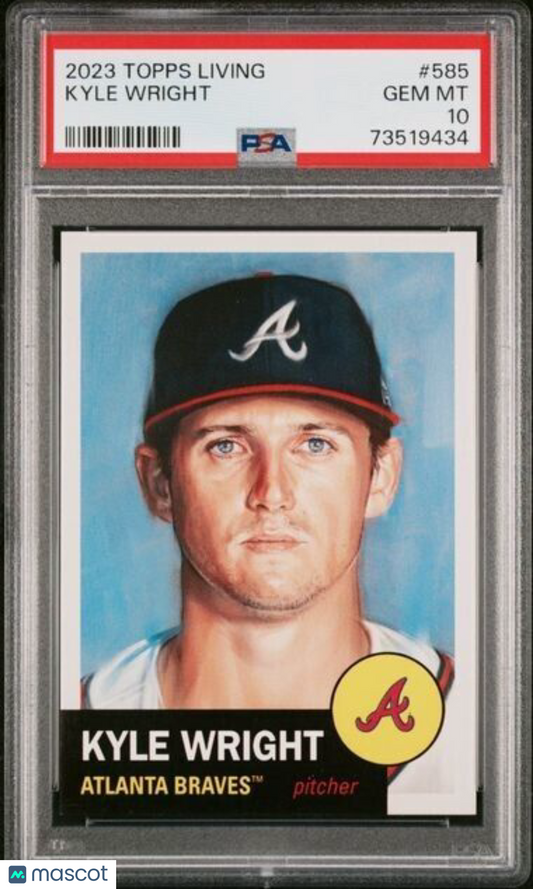 2023 Topps Living Set Kyle Wright Baseball Card #585 PSA 10 Gem Mint