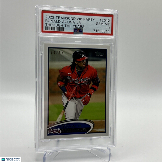 2022 Topps Transcendent VIP Party Ronald Acuna Jr. Card #2012 PSA 10 23/95