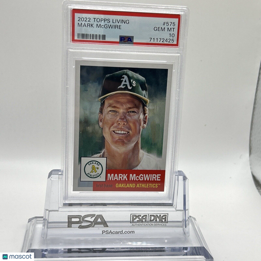 2022 Topps Living Set Mark McGwire Baseball Card #575 PSA 10 Gem Mint