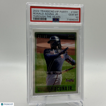 2022 Topps Transcendent VIP Party Ronald Acuna Jr. Card #1997 PSA 10 23/95