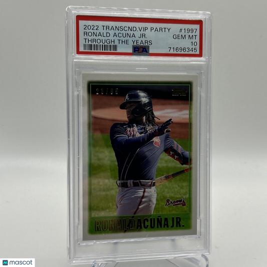 2022 Topps Transcendent VIP Party Ronald Acuna Jr. Card #1997 PSA 10 23/95