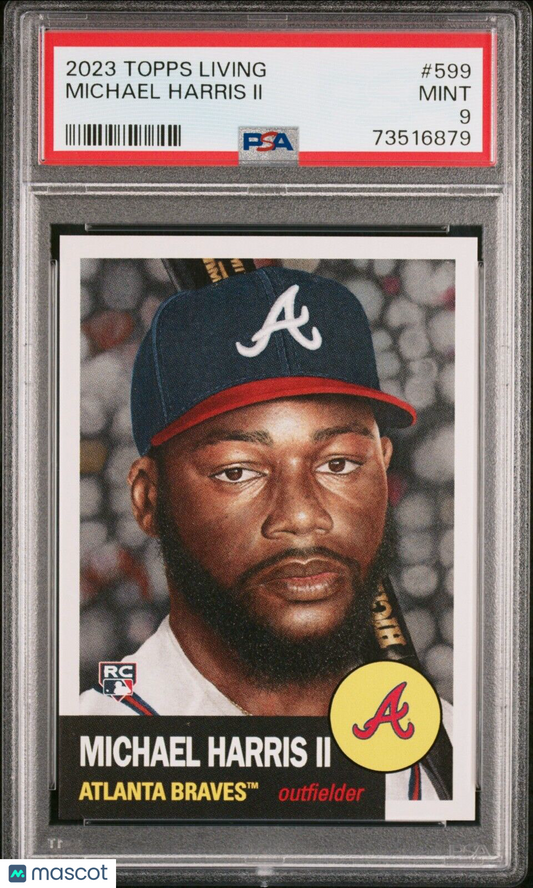 2023 Topps Living Set Michael Harris II Rookie Baseball Card #599 PSA 9 Mint