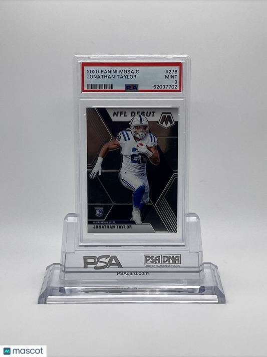 2020 Panini Mosaic Jonathan Taylor Rookie Football Card #276 PSA 9
