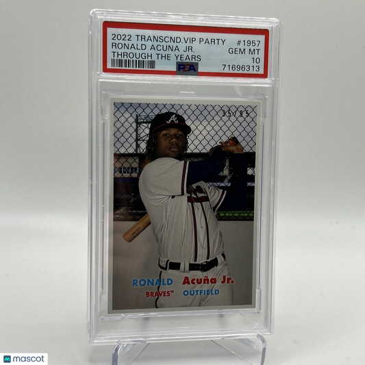2022 Topps Transcendent VIP Party Ronald Acuna Jr. Card #1957 PSA 10 35/95