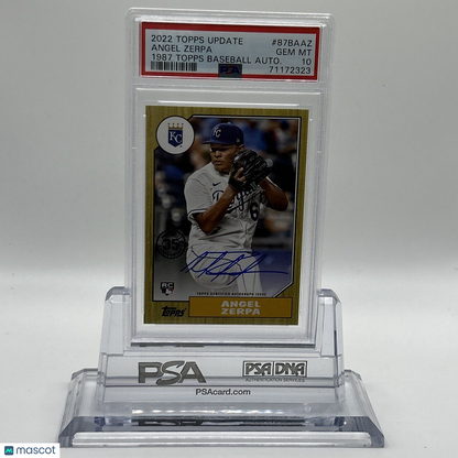 2022 Topps Update Angel Zerpa 1987 Topps Autographs Rookie Card #87BAAZ PSA 10