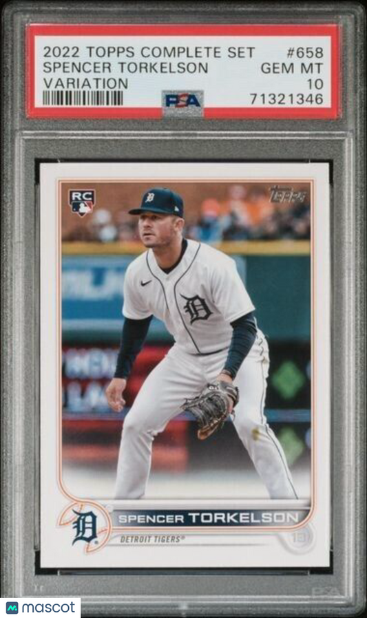 2022 Topps Complete Set Variation Spencer Torkelson Rookie Card #658 PSA 10
