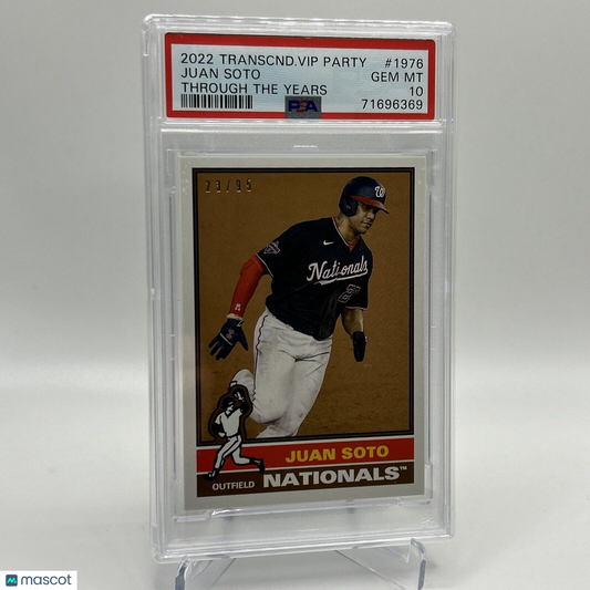 2022 Topps Transcendent VIP Party Juan Soto Baseball Card #1976 PSA 10 23/95