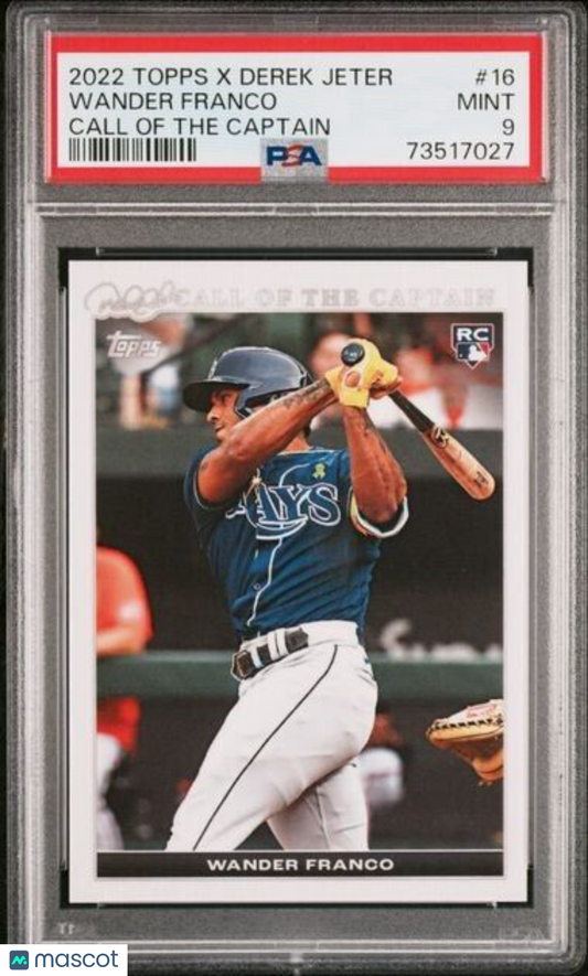 2022 Topps x Derek Jeter Wander Franco Rookie Baseball Card #16 PSA 9 Mint
