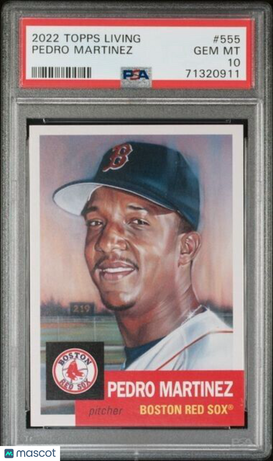 2022 Topps Living Set Pedro Martinez Baseball Card #555 PSA 10 Gem Mint
