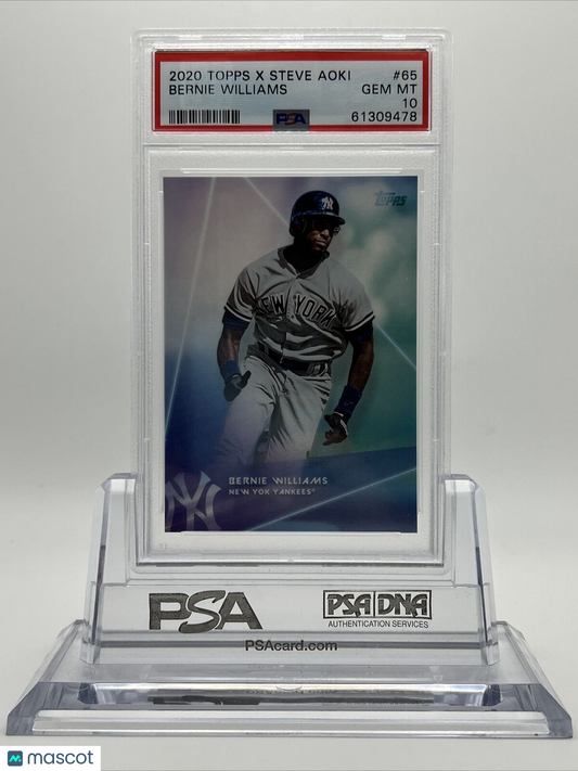 2020 Topps X Steve Aoki Bernie Williams Baseball Card #65 PSA 10