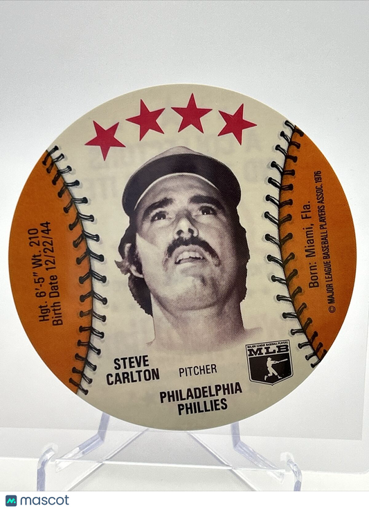 1976 Isaly's Sweet William Disc Steve Carlton Baseball Card NM-MT FREE SHIPPING
