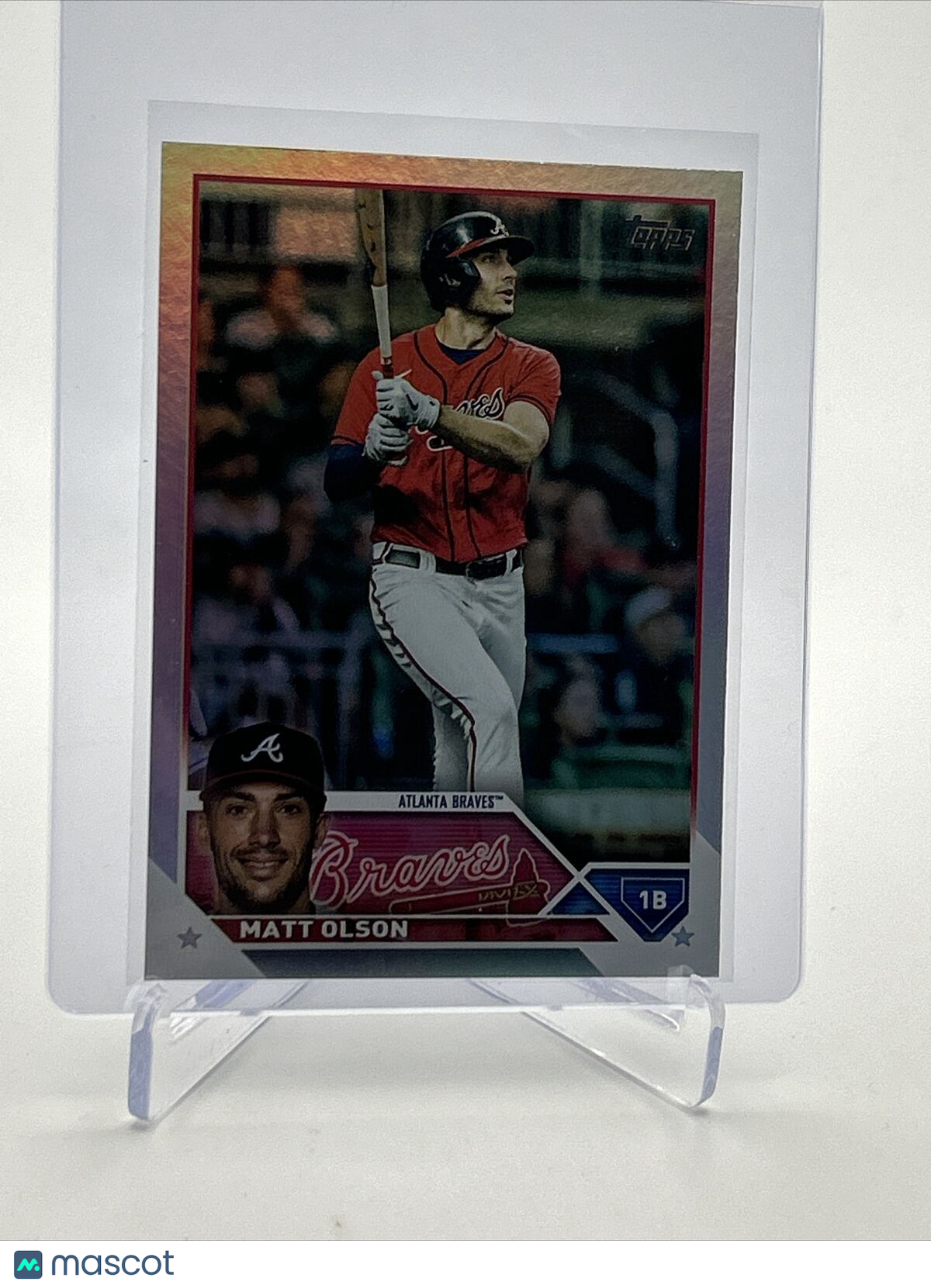 2023 Topps RAINBOW FOIL Matt Olson Baseball Card #481 FREE SHIPPING