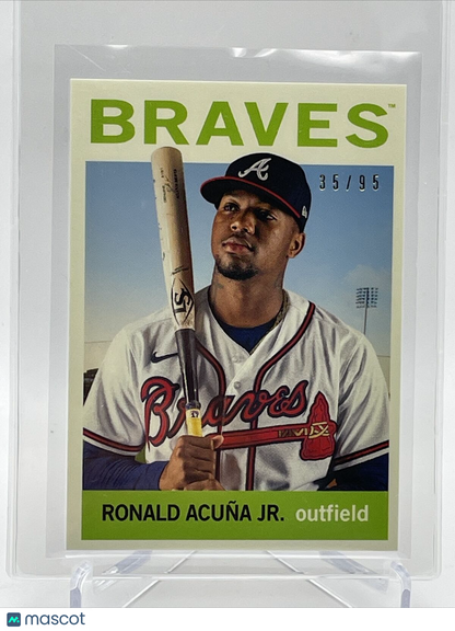 2021 Topps Transcendent Ronald Acuna Jr Baseball Card #1964-RA 35/95 1964 Topps