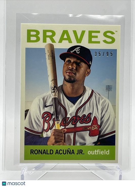 2021 Topps Transcendent Ronald Acuna Jr Baseball Card #1964-RA 35/95 1964 Topps