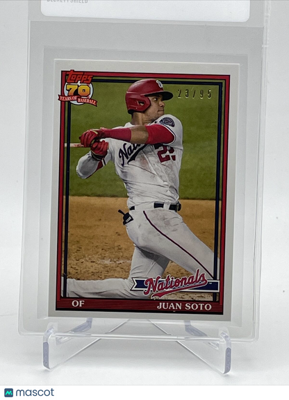 2021 Topps Transcendent Juan Soto Baseball Card #1991-JS 23/95 1991 Topps