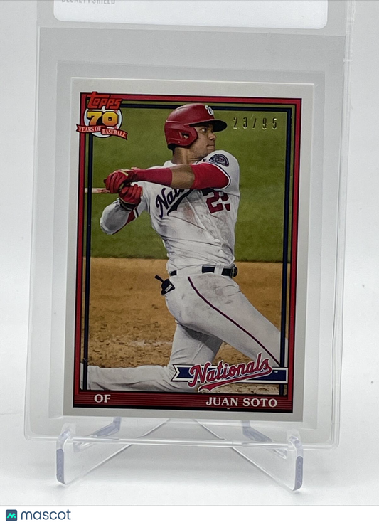 2021 Topps Transcendent Juan Soto Baseball Card #1991-JS 23/95 1991 Topps