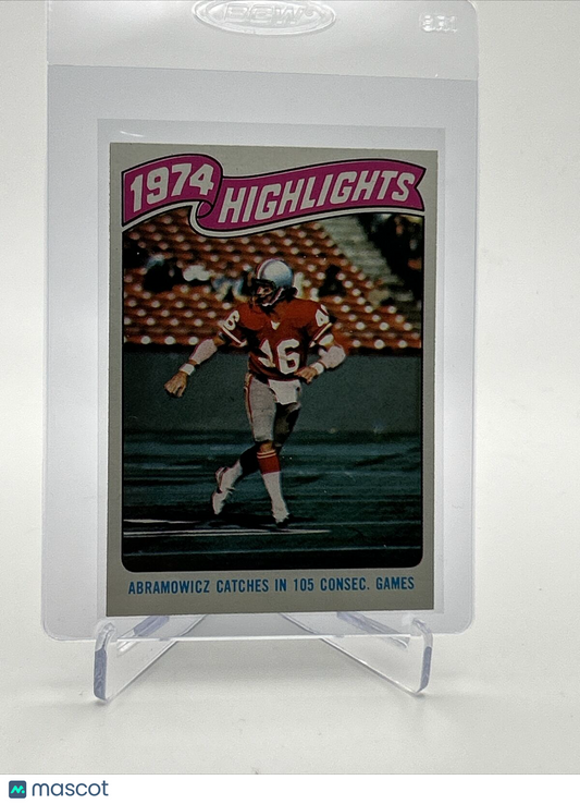 1975 Topps Dan Abramowicz Football Card #452 NM Quality FREE SHIPPING