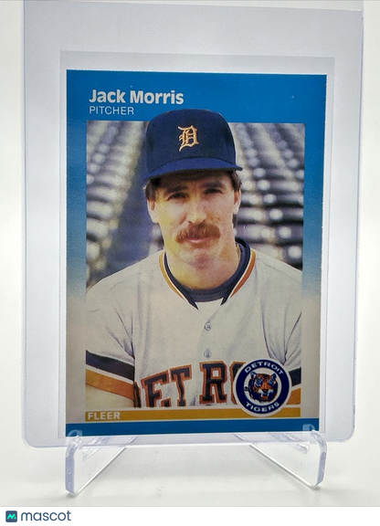 1987 Fleer Jack Morris Baseball Card #158 Mint FREE SHIPPING