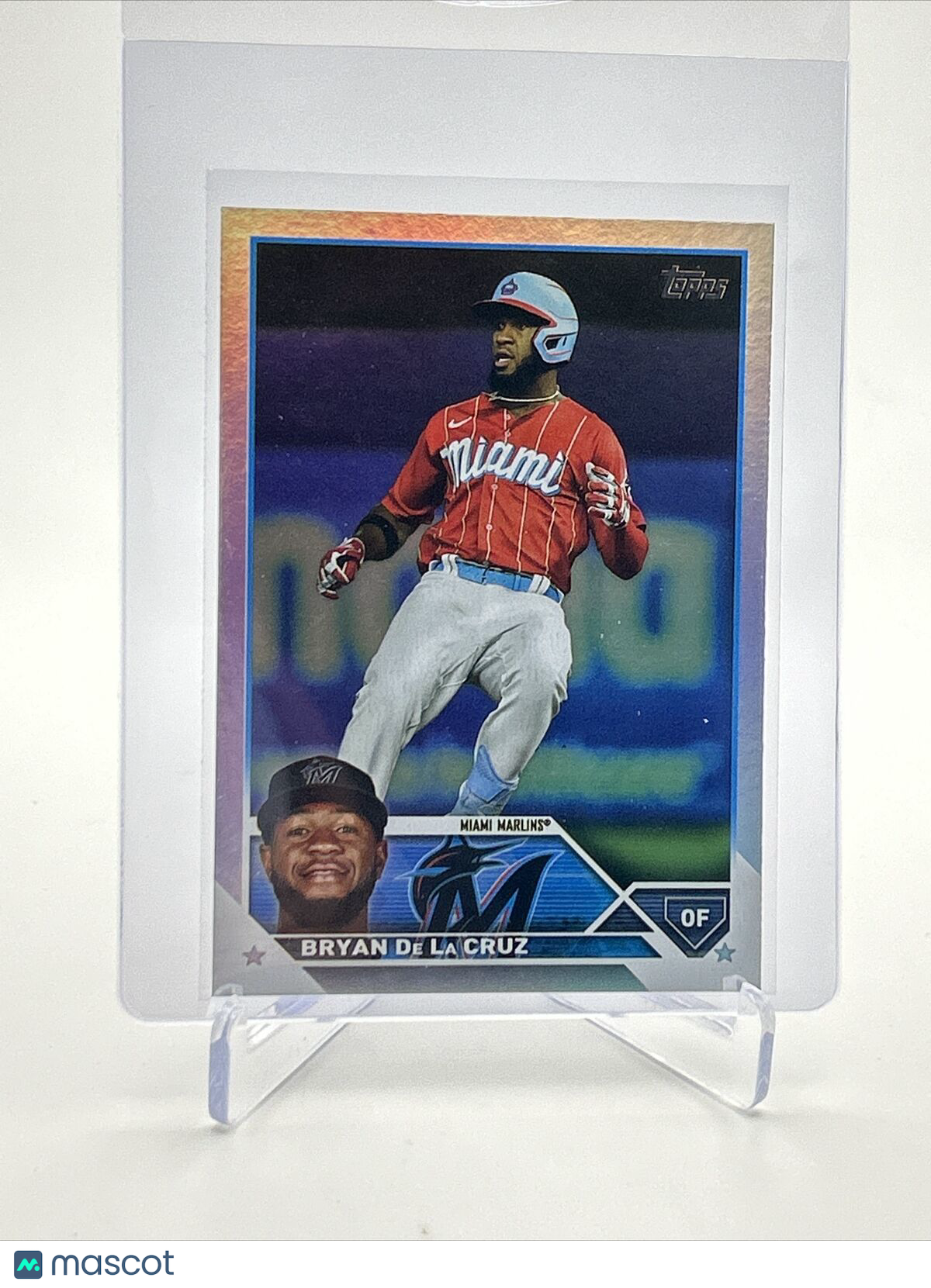 2023 Topps RAINBOW FOIL Bryan De La Cruz Baseball Card #599 FREE SHIPPING