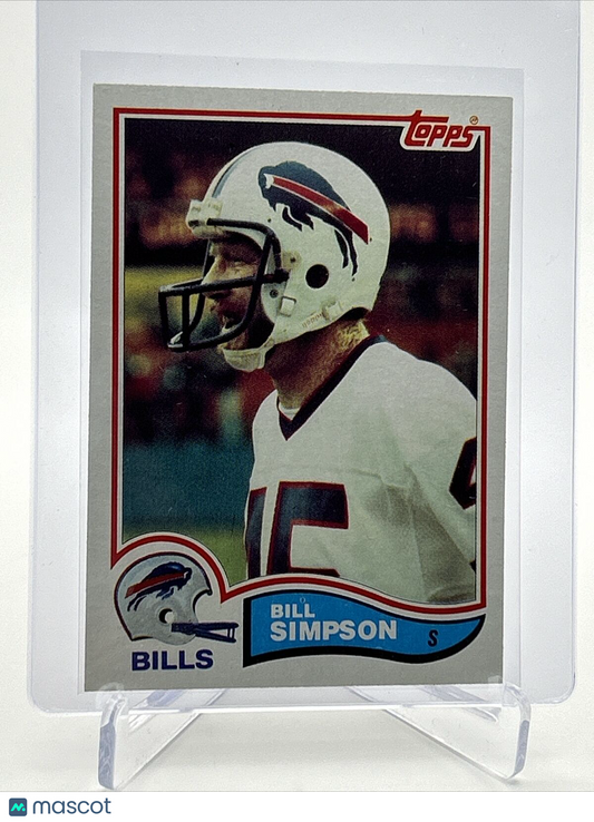 1982 Topps Bill Simpson Football Card #34 NM-MT FREE SHIPPING