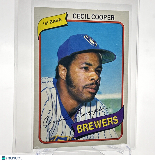 1980 Topps Cecil Cooper Baseball Card #95 NM-Mint FREE SHIPPING