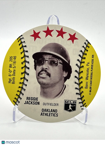 1976 Isaly's Sweet William Disc Reggie Jackson Baseball Card NM-MT FREE SHIPPING