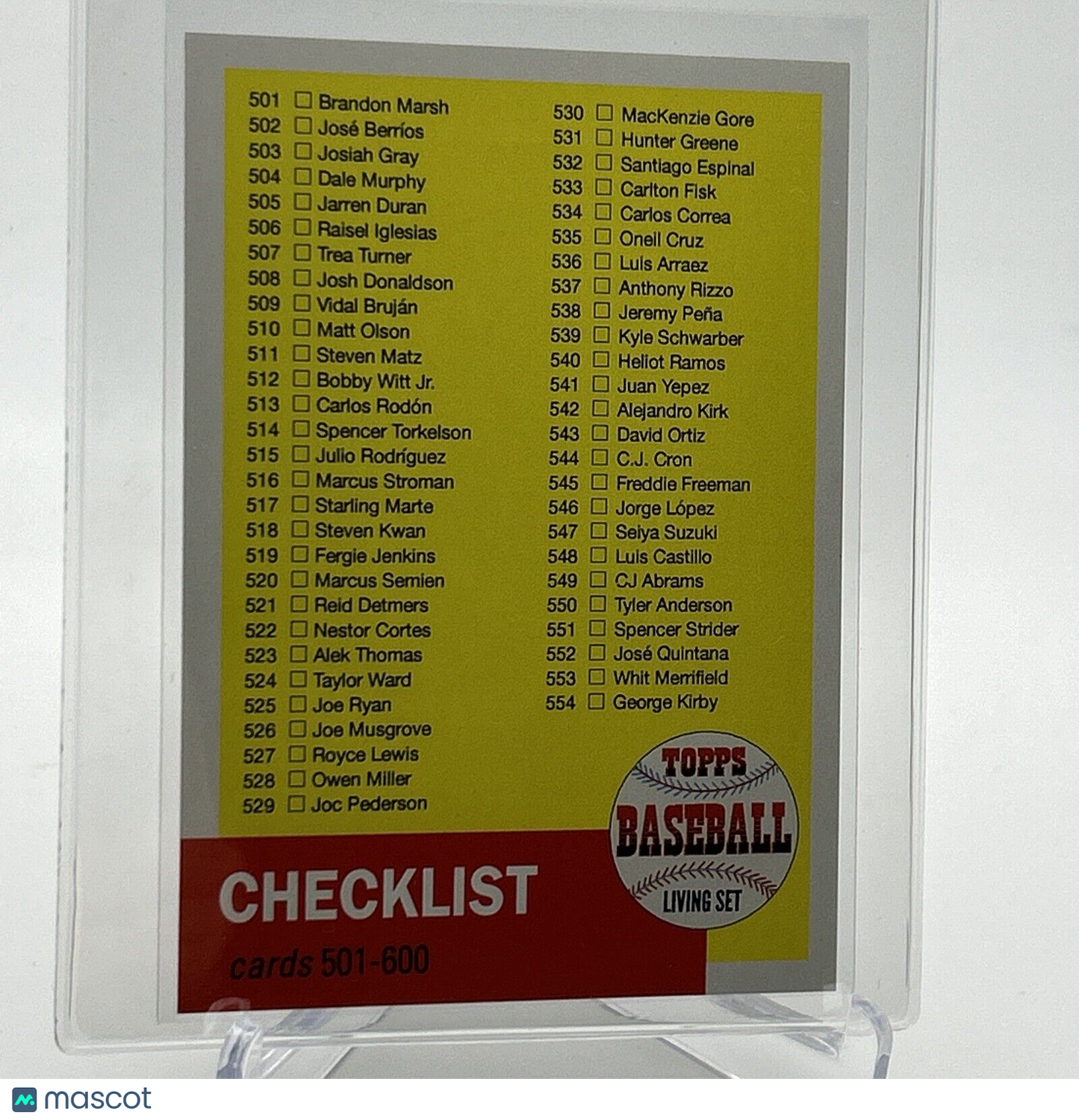 2023 Topps Living Set Checklist 501-600 Baseball Card #CL-06 Mint FREE SHIPPING