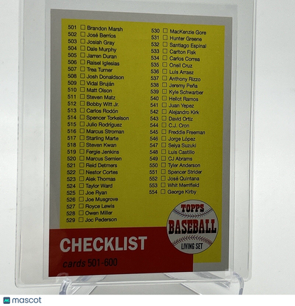 2023 Topps Living Set Checklist 501-600 Baseball Card #CL-06 Mint FREE SHIPPING