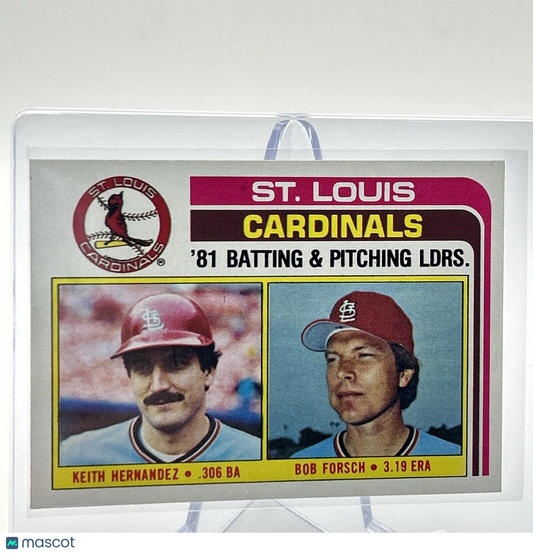 1982 Topps Cardinals Leaders/Checklist Baseball Card #186 NM-Mint FREE SHIPPING