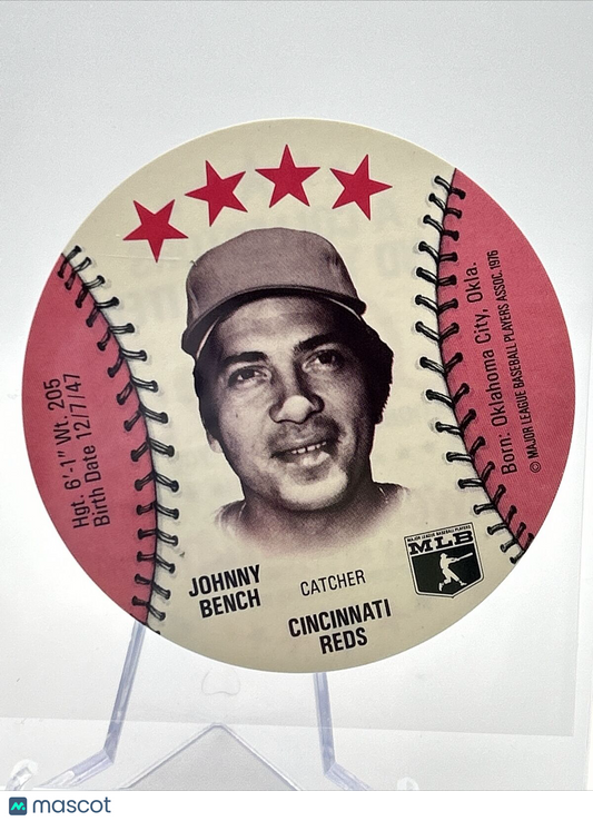 1976 Isaly's Sweet William Disc Johnny Bench Baseball Card NM-MT FREE SHIPPING