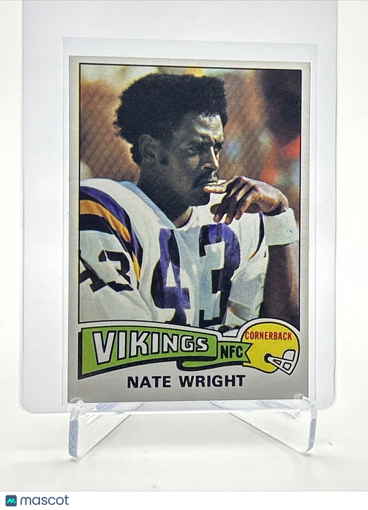 1975 Topps Nate Wright Rookie Football Card #130 NM Quality FREE SHIPPING