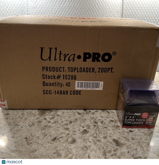 Ultra Pro 200pt 3X4 Super Thick Toploaders CASE of 40 Packs of 10, 400 total