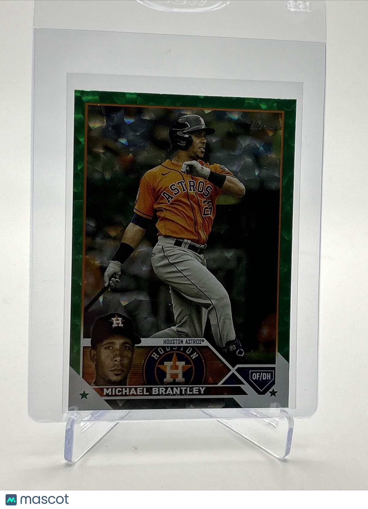 2023 Topps Green Foil Michael Brantley Baseball Card #628 295/499 FREE SHIPPING