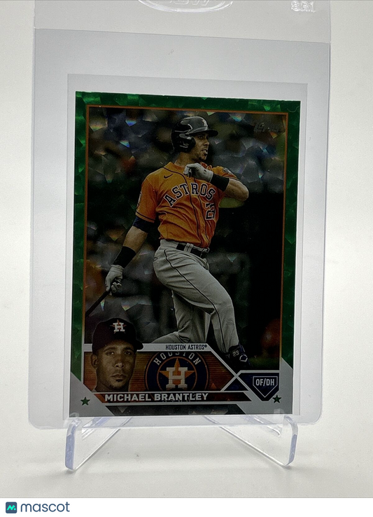 2023 Topps Green Foil Michael Brantley Baseball Card #628 295/499 FREE SHIPPING
