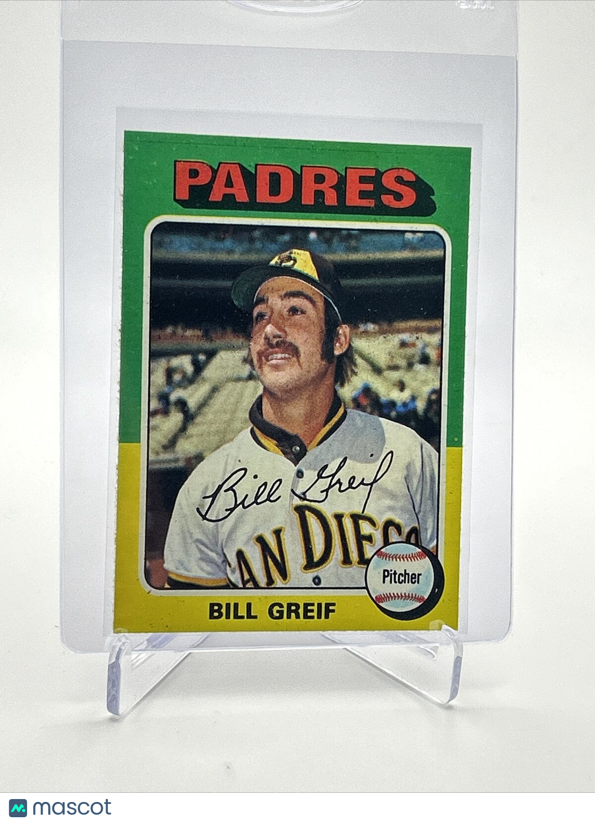 1975 Topps Bill Greif Baseball Card #168 NM Quality FREE SHIPPING
