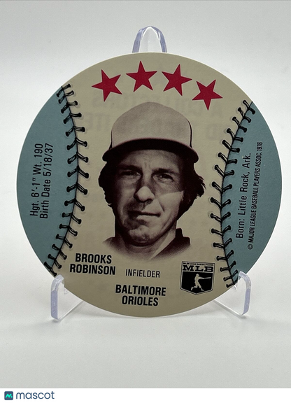 1976 Isaly's Sweet William Disc Brooks Robinson Card NM-MT FREE SHIPPING