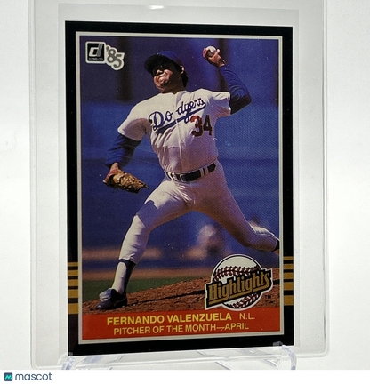 1985 Donruss Highlights Fernando Valenzuela Baseball Card #6 NM-MT FREE SHIPPING