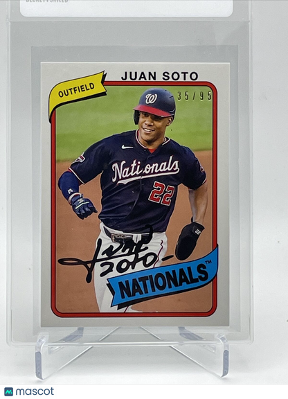 2021 Topps Transcendent Juan Soto Baseball Card #1980-JS 35/95 1980 Topps