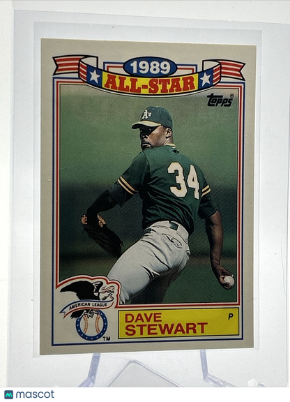 1990 Topps Glossy All-Stars Dave Stewart Baseball Card #21 Mint FREE SHIPPING