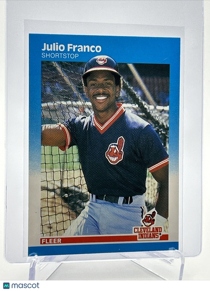 1987 Fleer Julio Franco Baseball Card #251 Mint FREE SHIPPING