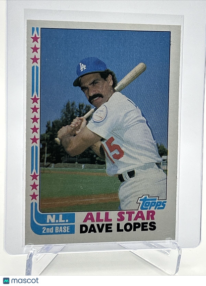 1982 Topps Dave Lopes Baseball Card #338 NM-Mint FREE SHIPPING