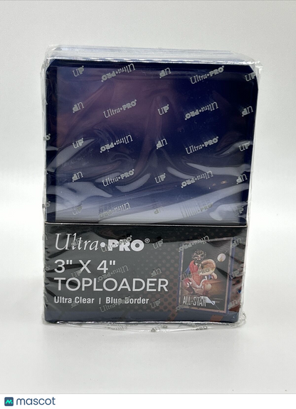 Ultra Pro 3X4 BLUE BORDER Toploaders 35pt 1 Pack of 25 for Standard Sized Cards