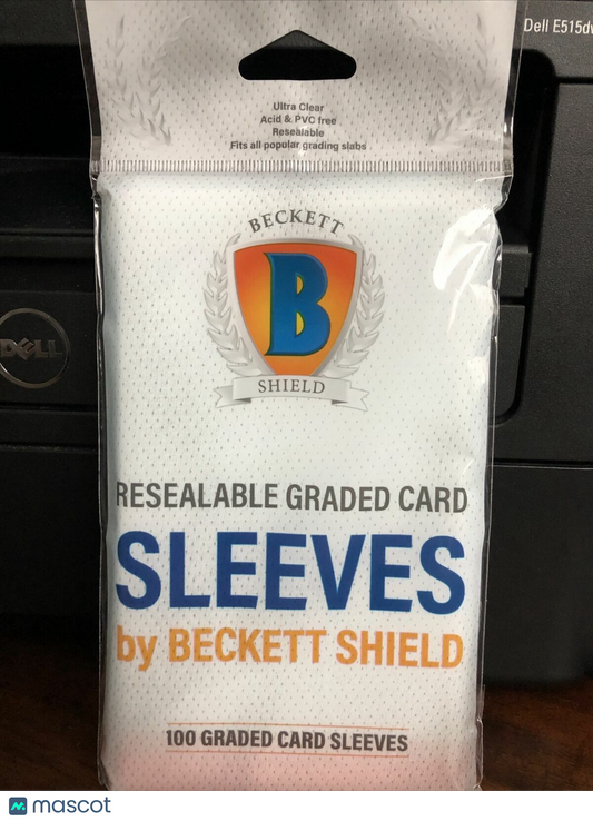 Beckett Shield Resealable Graded Card Sleeves Pack of 100 YOU CHOOSE QUANTITY