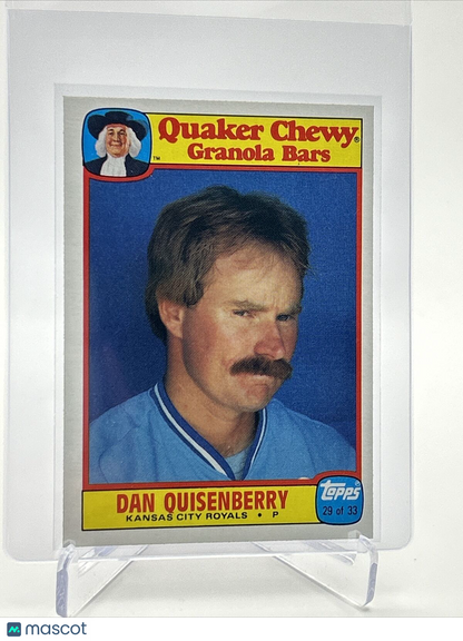 1986 Topps Quaker Dan Quisenberry Baseball Card #29 NM-Mint FREE SHIPPING