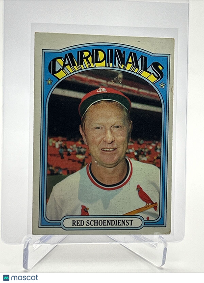 1972 Topps Red Schoendienst Baseball Card #67 VG Quality FREE SHIPPING