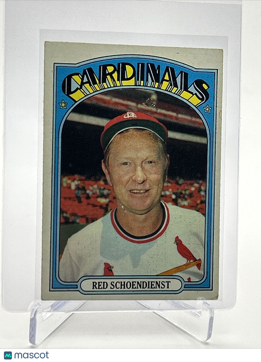 1972 Topps Red Schoendienst Baseball Card #67 VG Quality FREE SHIPPING