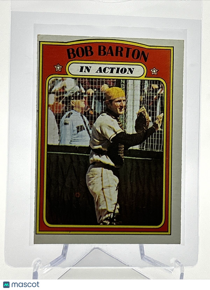 1972 Topps Bob Barton Baseball Card #40 VG-EX Quality FREE SHIPPING