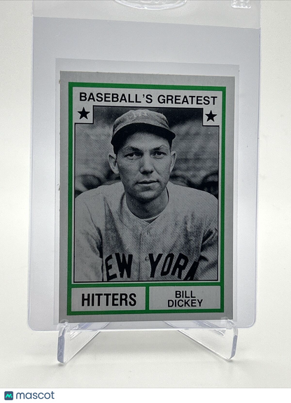 1982 TCMA Greatest Hitters Bill Dickey Baseball Card #38 Mint FREE SHIPPING
