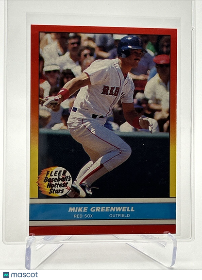 1988 Fleer Hottest Stars Mike Greenwell Rookie Card #14 NM-MT FREE SHIPPING